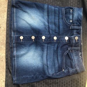 Justice Denim skirt with shorts underneath